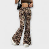 Francisca – leopard print bootcut pants