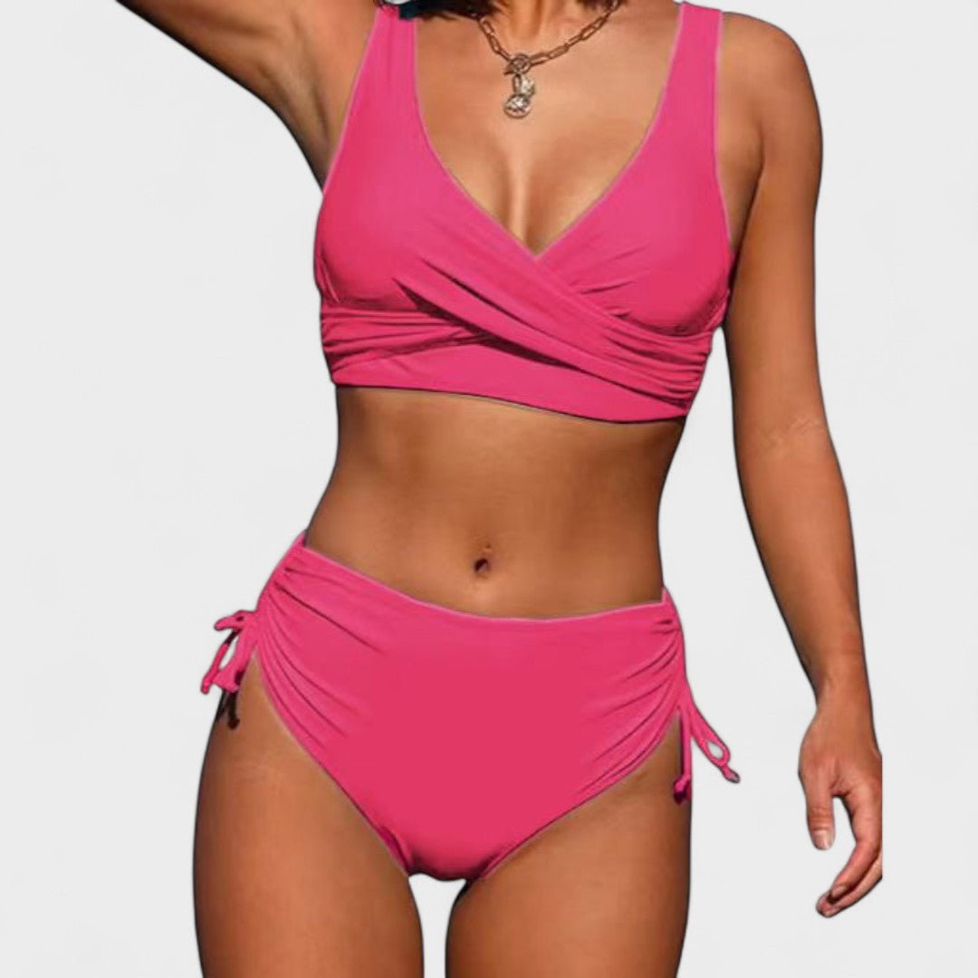 Helena - High-Waisted Bikini with Crossed Top