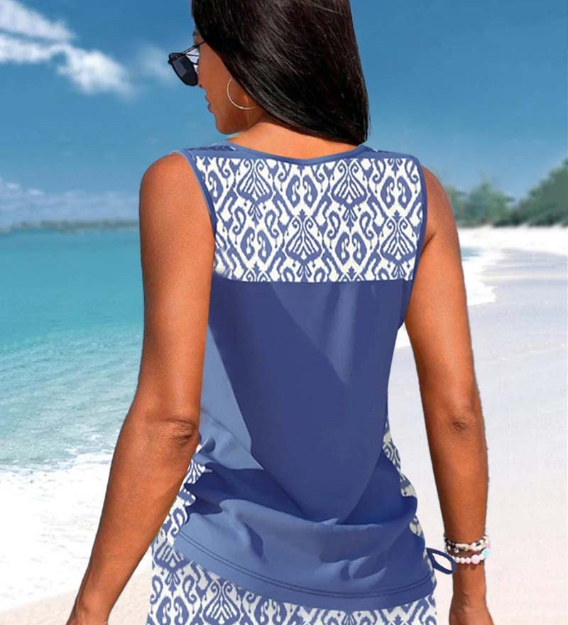 Márcia - Tankini with geometric print