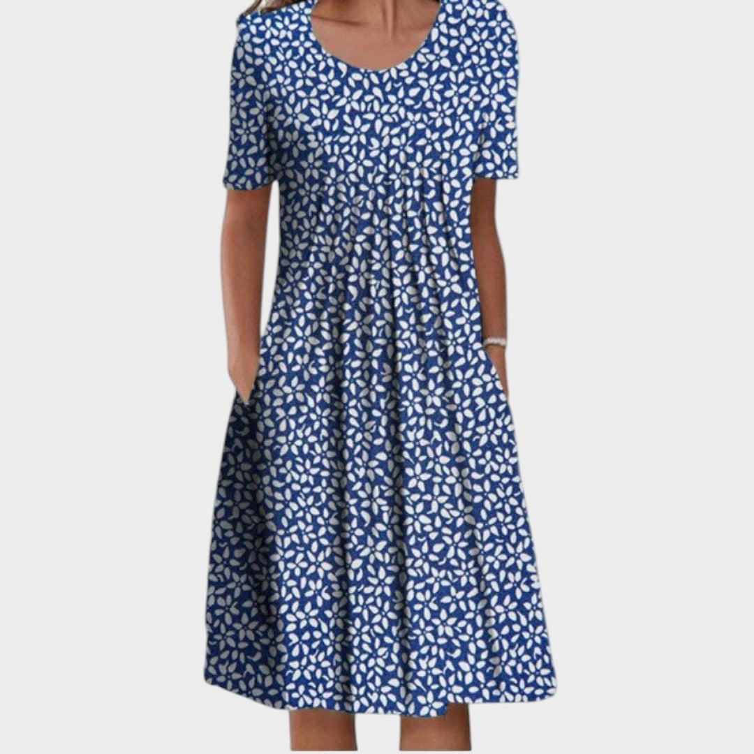 Matea - Elegant and Comfortable Floral Dress with Pockets