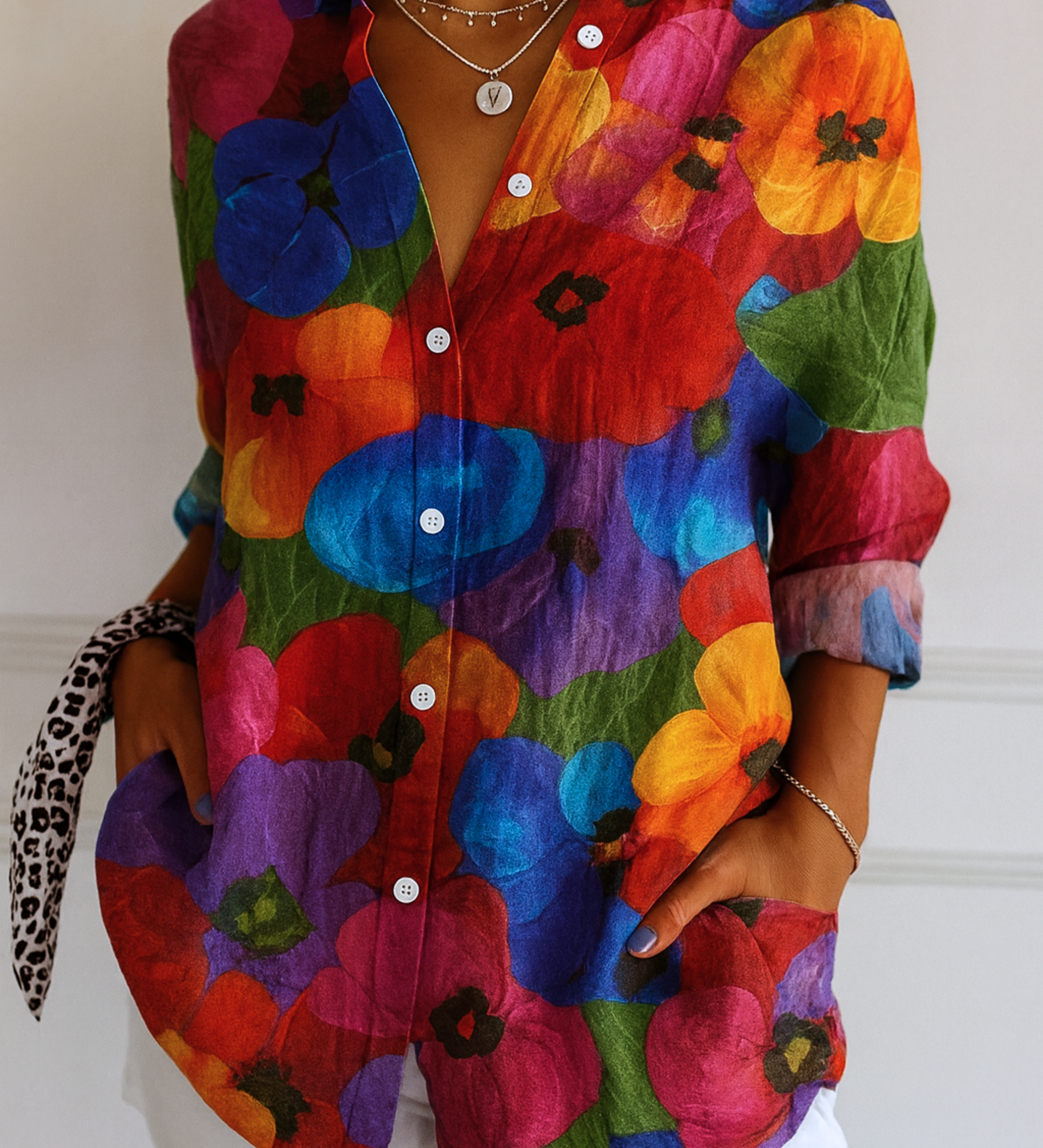 Astra | Colorful Patterned Blouse