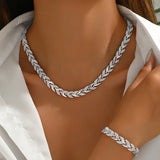 Elegant complete set of glass crystals in the shape of a fish tail