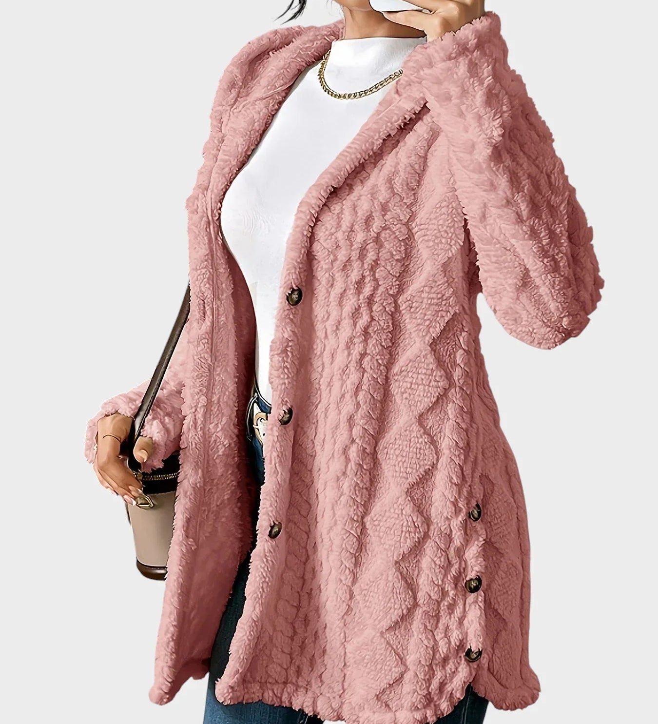 Vesna - Plush Hooded Cardigan