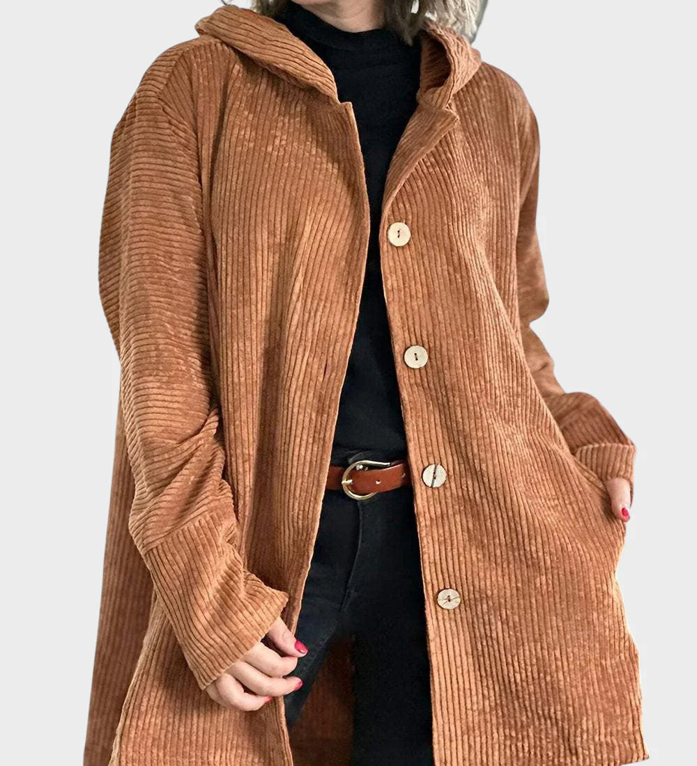 Krista - Comfortable Velvet Jacket with Hood