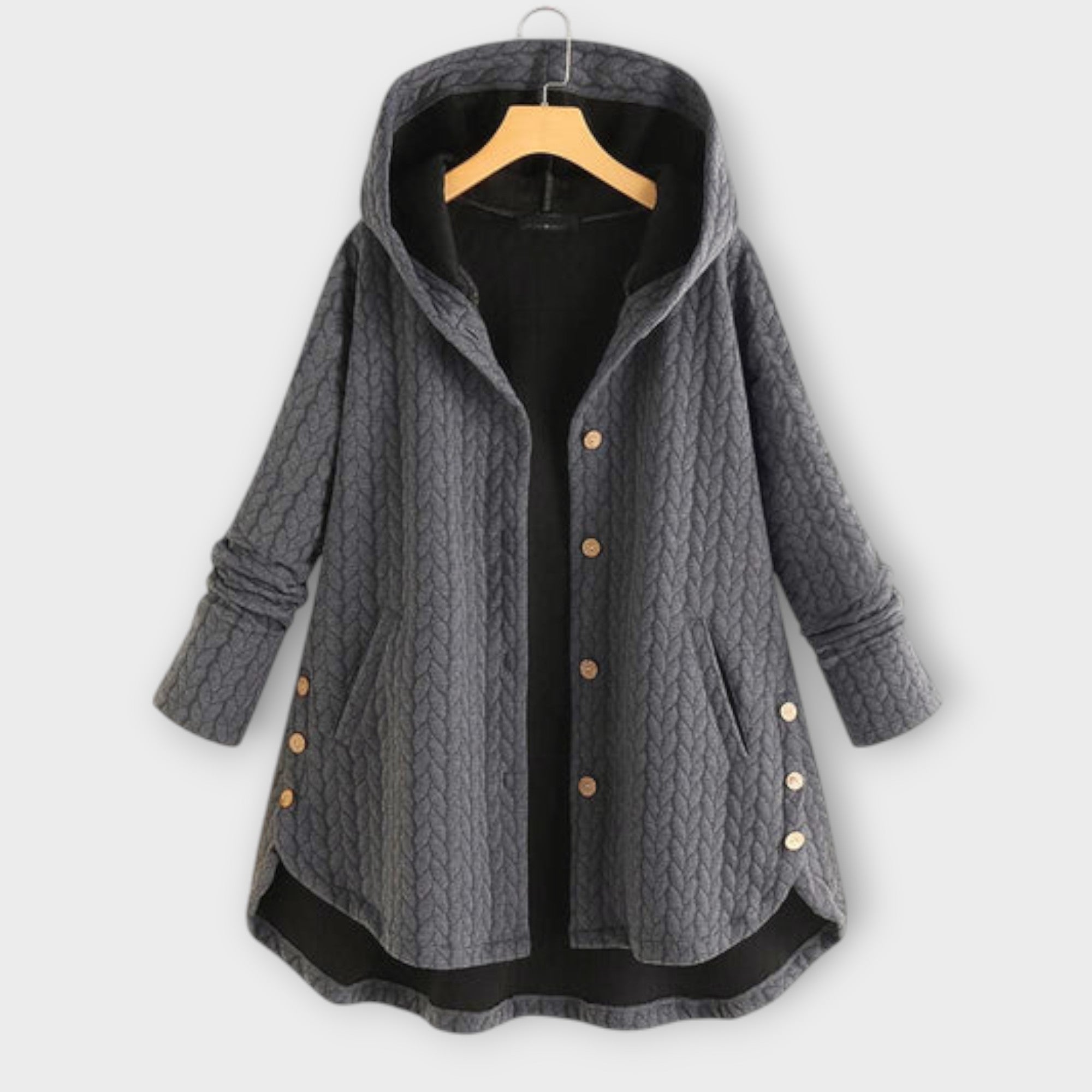 Leslie - Jacket with a Brim and Buttons