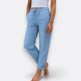 Sara | premium elastic linen pants with breathable fabric