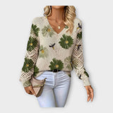 Knitted Sweater with Lace Decorative Details