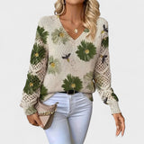 Milena - Elegant sweater with floral pattern