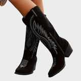 Neža – pearl cowboy boots with elegant embroidery
