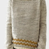 Teja - Women's Casual Sweater with Discreet Stripes