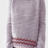 Teja - Women's Casual Sweater with Discreet Stripes