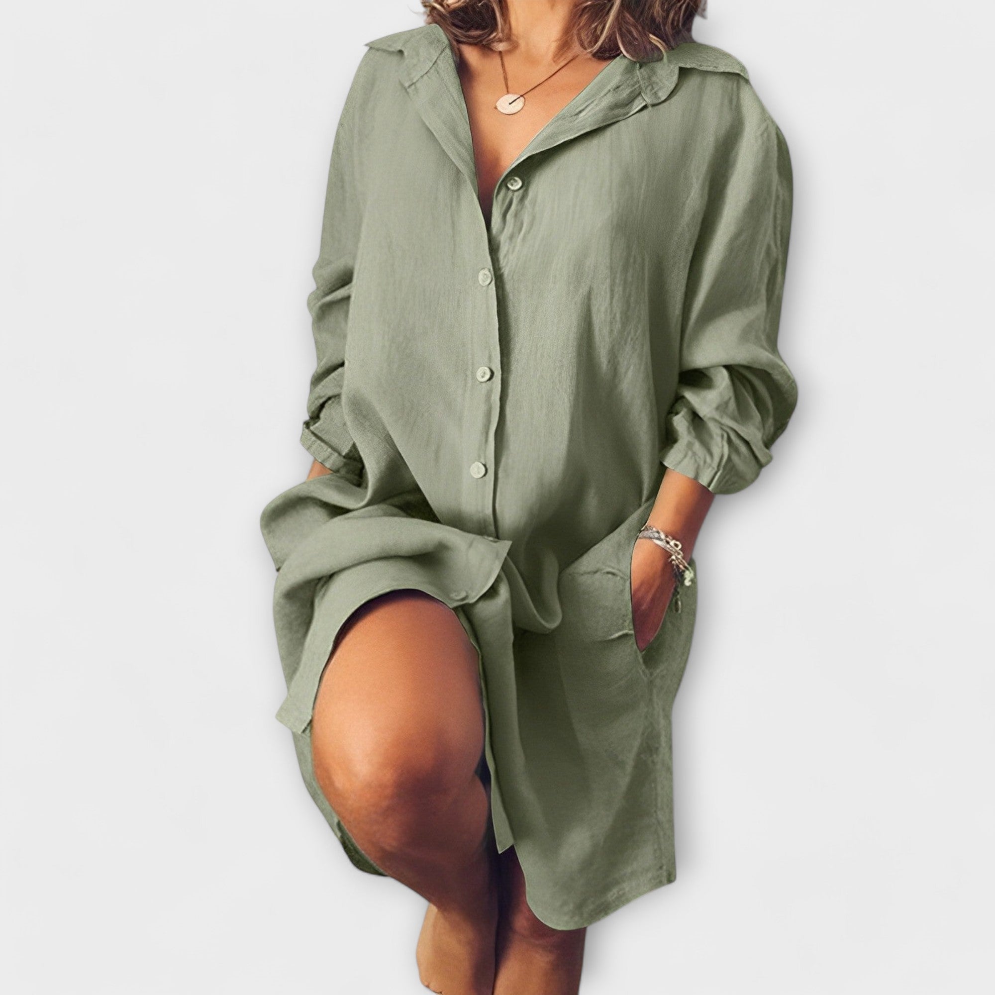 Gracia - Casual Canvas Blouse