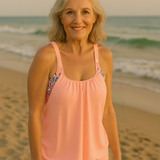 Filipa - Classic tankini with floral print