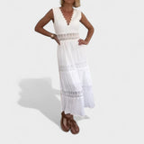 Elena - Elegant Lace Dress with V-Neck