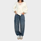 Valerie – wide jeans with a gentle shine