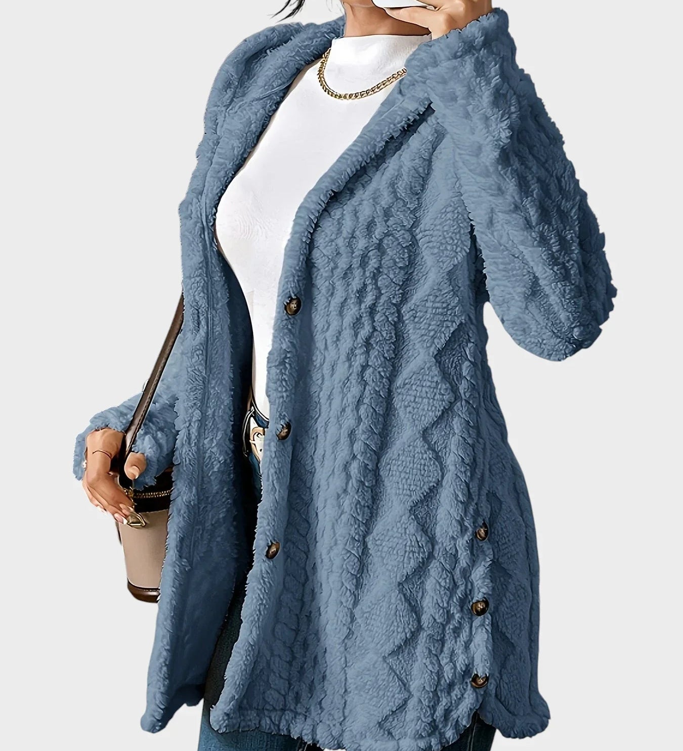 Vesna - Plush Hooded Cardigan