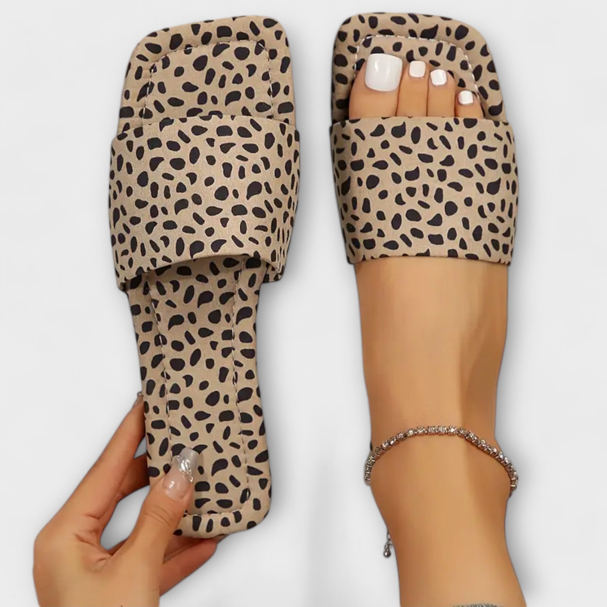 Jasmina - Flat loafers with leopard pattern