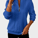 Ivana - Women's Zip Sweater with Knitting