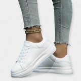 Leather Sports Shoes White