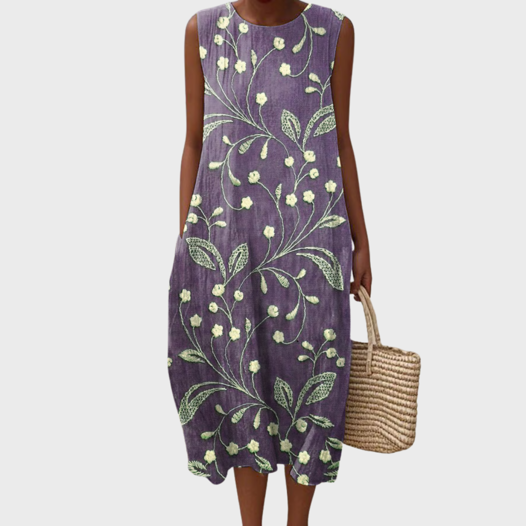 Lara - Casual Floral Cotton Dress