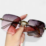 Classic Retro Frameless Glasses