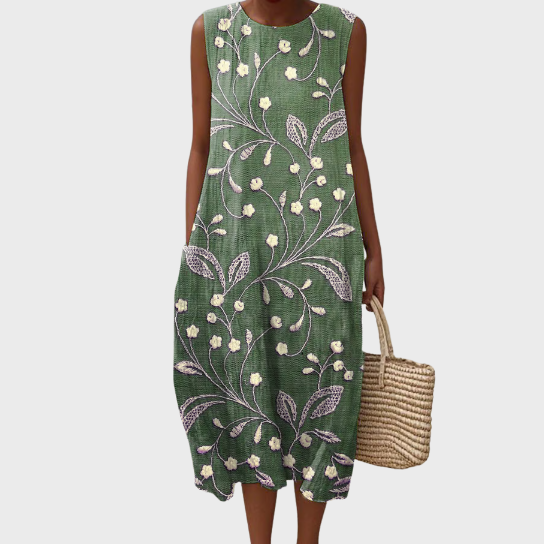 Lara - Casual Floral Cotton Dress