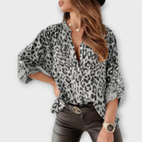 Biserka - Modern Blouse with Leopard Print