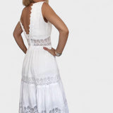 Elena - Elegant Lace Dress with V-Neck