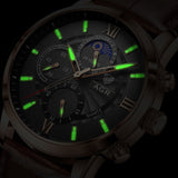 Luxury Quartz Watch with Leather Strap