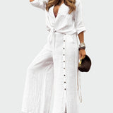 Women's Solid Color Two-Piece Fashion Suit