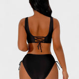Helena - High-Waisted Bikini with Crossed Top