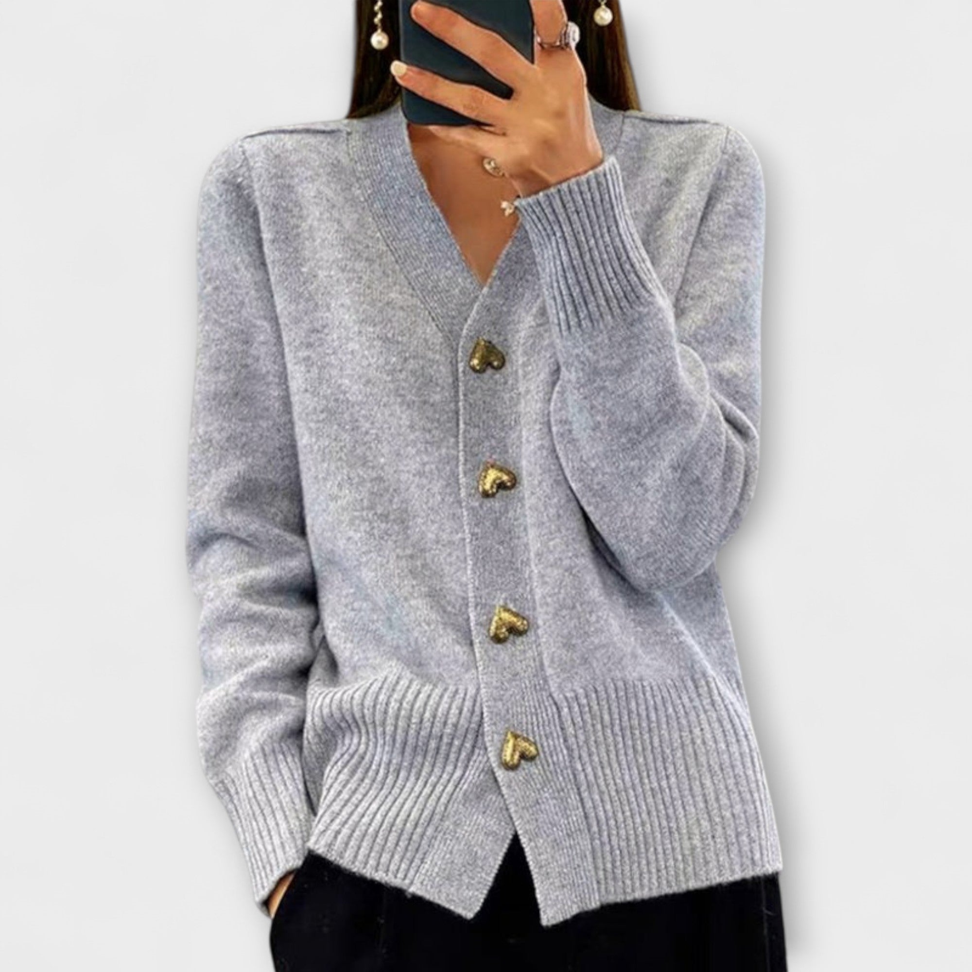 Marij – Vintage Women's Sweater with V-Neck