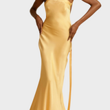 Lucra - Maxi Dress with Ruffled Straps and Open Back