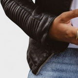 Simona - Elegant Leather Jacket