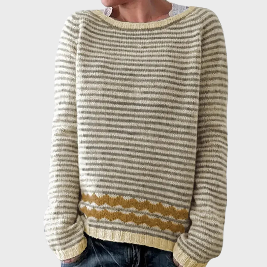 Striped – Knitted Pullover with Pattern
