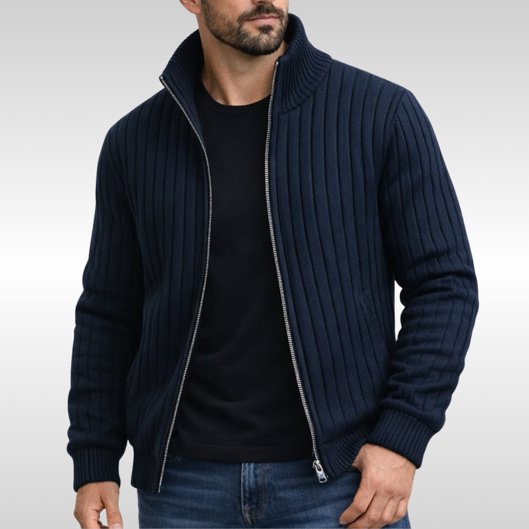 Johann | Classic Knitted Zip-Up Cardigan
