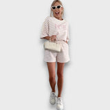 Set of T-shirt and shorts with graphic print