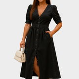 Button-up Denim Dress