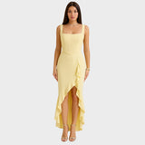 Krista - Elegant Corset Dress with Ruffled Details