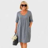Perica™ - Linen Dress with Practical Pockets