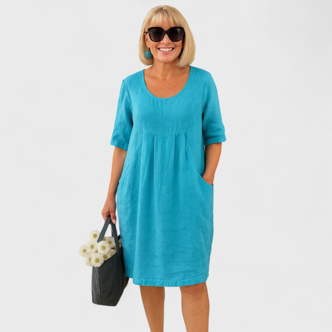 Perica™ - Linen Dress with Practical Pockets