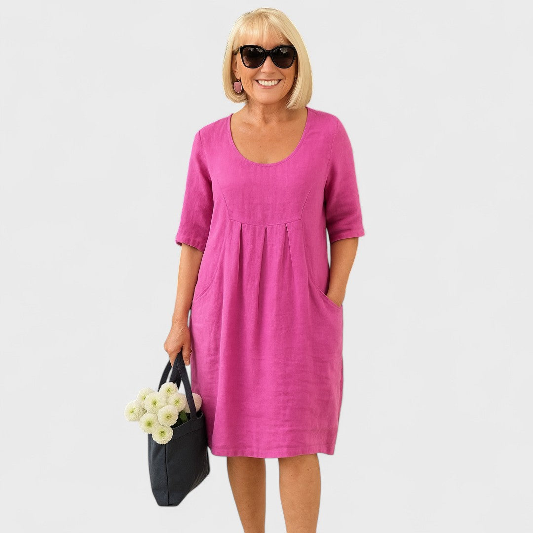 Perica™ - Linen Dress with Practical Pockets