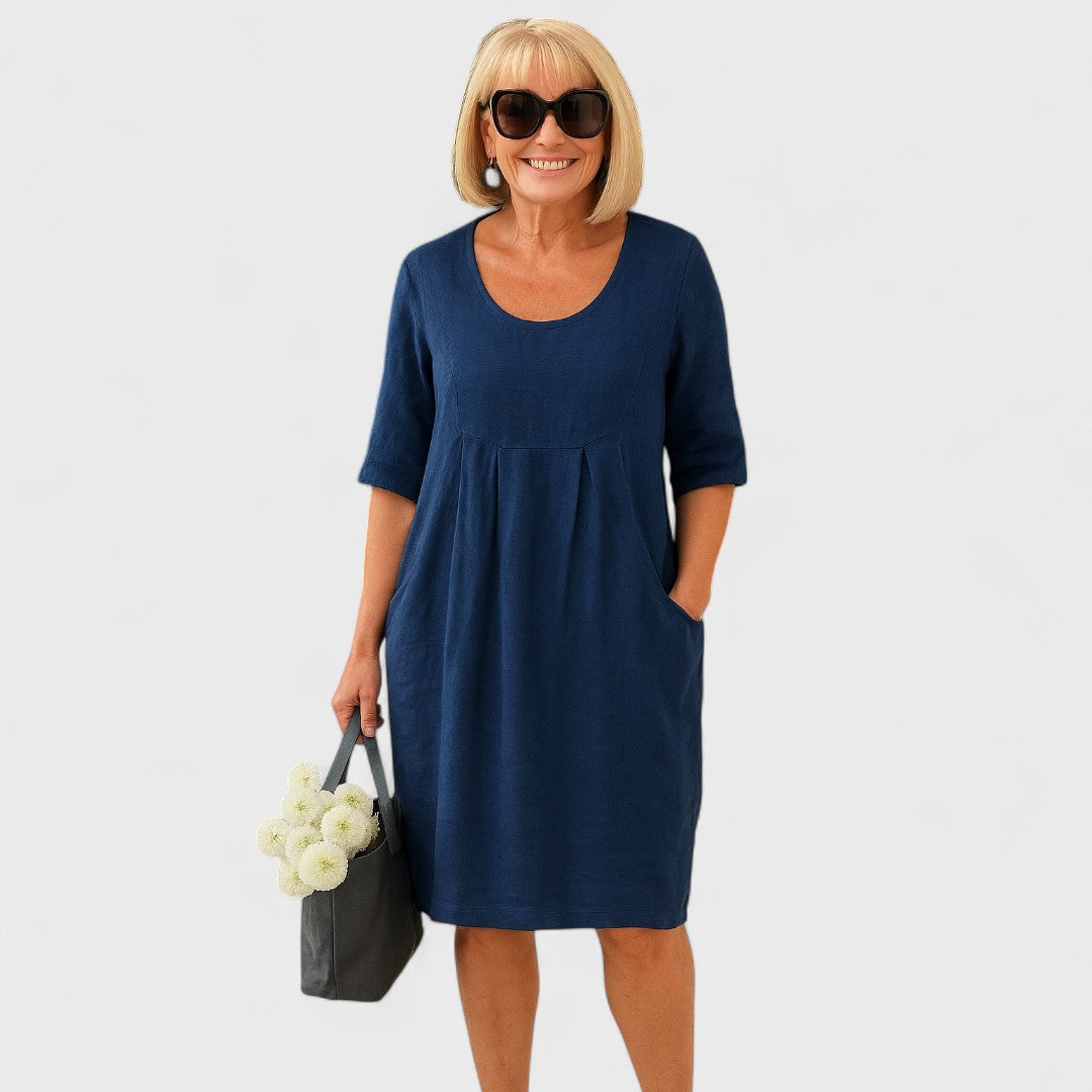 Perica™ - Linen Dress with Practical Pockets