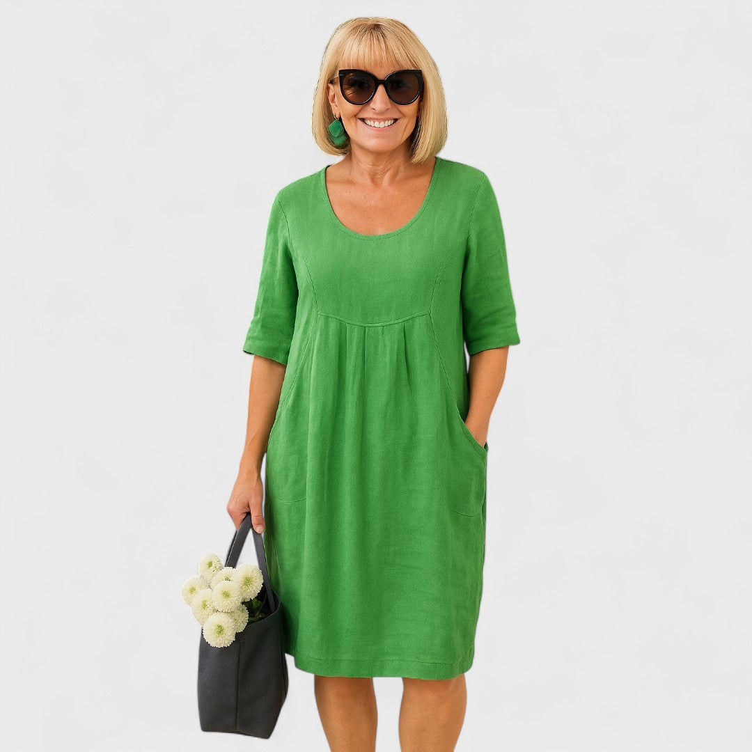Perica™ - Linen Dress with Practical Pockets