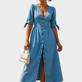 Button-up Denim Dress