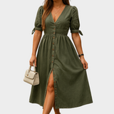 Button-up Denim Dress