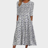 Vita - Floral Midi Dress with Pockets