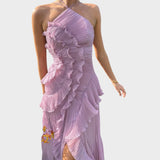 Ema - Long Dress with Ruffles
