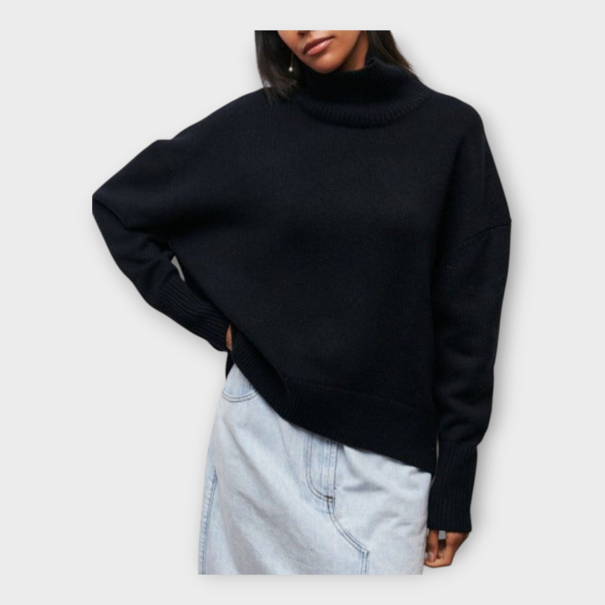 High Neck Knit Sweater