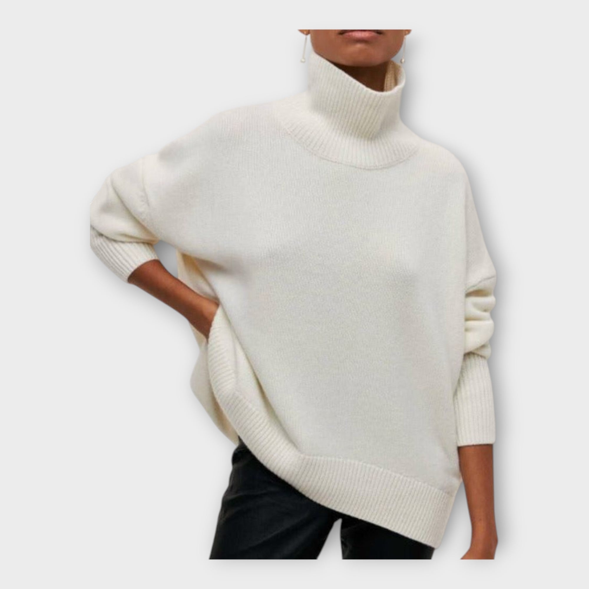 High Neck Knit Sweater